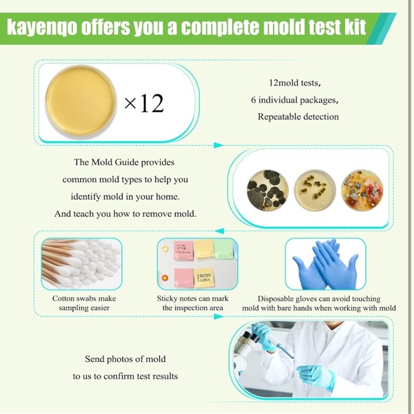 Mold Testing Kit with 12 Individual Tests - Picture 3 of 7